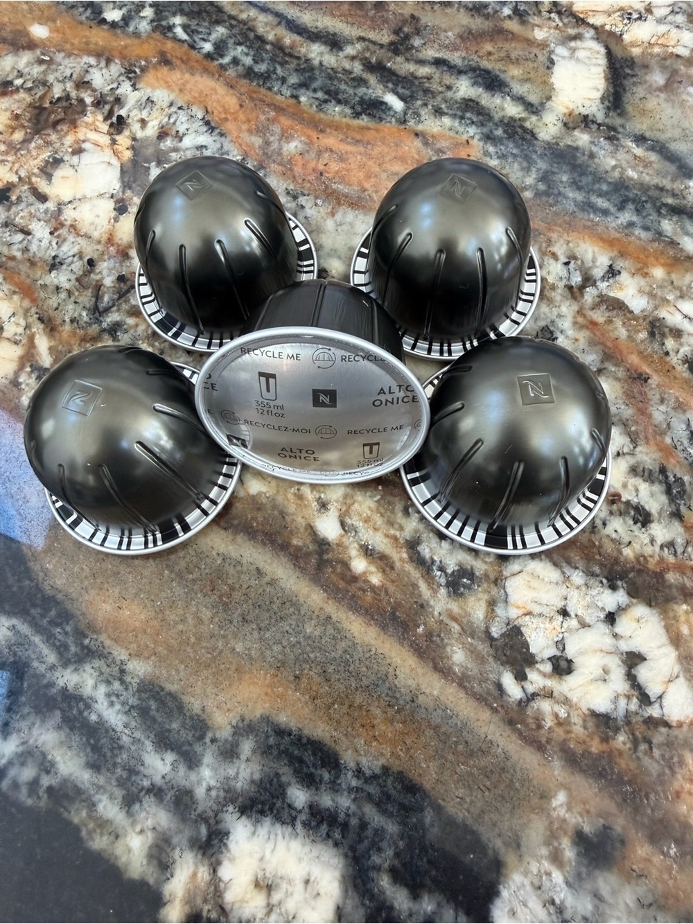 Nespresso Vertuo Alto Onice Coffee Capsules - Metallic Black
